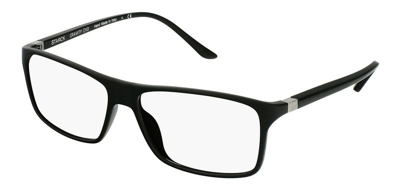 Philippe Starck Rechteckig Brillen 0SH1043X Mattschwarz für Herren