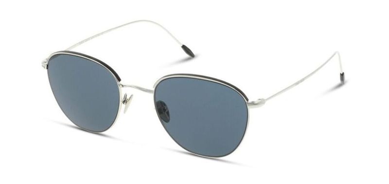 Giorgio Armani Rectangle Sunglasses 0AR6048 Silver for Man