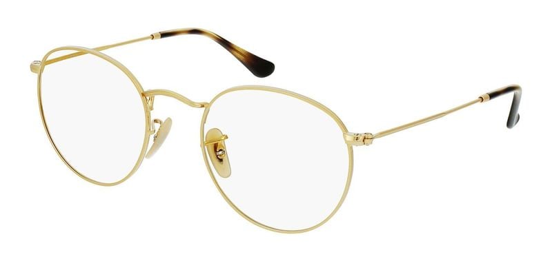 Ray-Ban Round Eyeglasses 0RX3447V Gold for Unisex