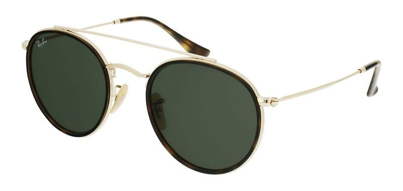 Ray-Ban Rund Sonnenbrillen 0RB3647N Gold für Damen/Herren