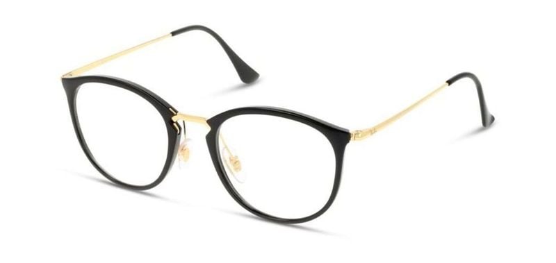 Lunettes de vue Ray-Ban Ronde 0RX7140 Noir pour Femme