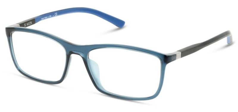 Philippe Starck Rectangle Eyeglasses 0SH3048 Blue for Man