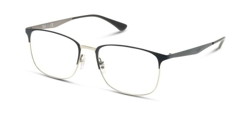 Lunettes de vue Ray-Ban Rectangle 0RX6421 Gris pour Homme-Femme