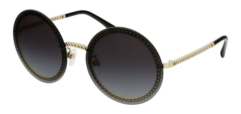 Chanel Round Sunglasses CH4245 Gold for Woman
