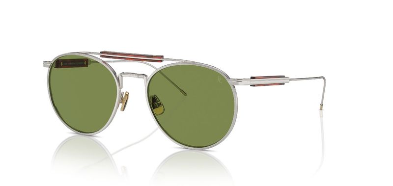 Brunello Cucinelli Round Sunglasses 0BC2004ST Silver for Unisex