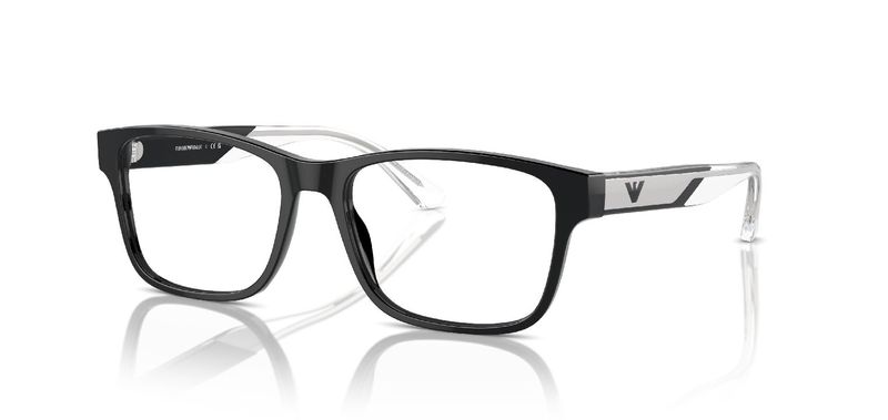 Emporio Armani Rectangle Eyeglasses 0EA3239 Black for Man
