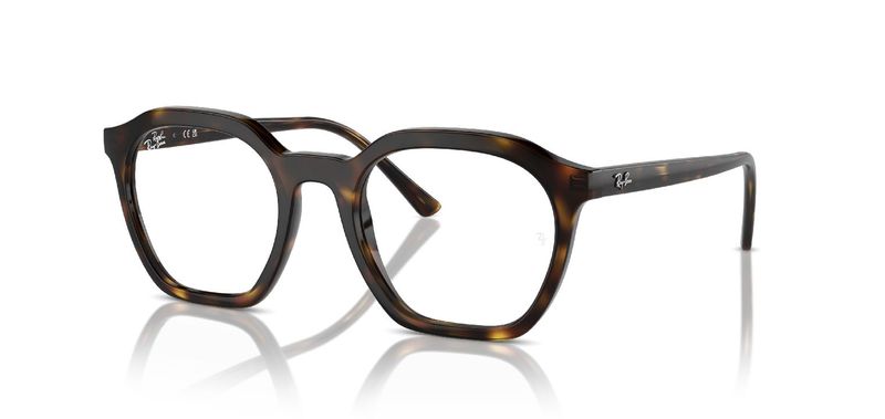 Ray-Ban Quadratisch Brillen 0RX7238 Schildpatt für Damen/Herren