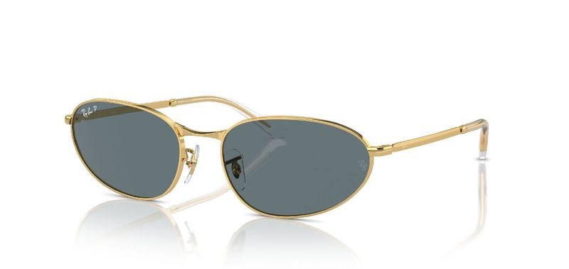 Ray-Ban Oval Sunglasses 0RB3734 Gold for Unisex