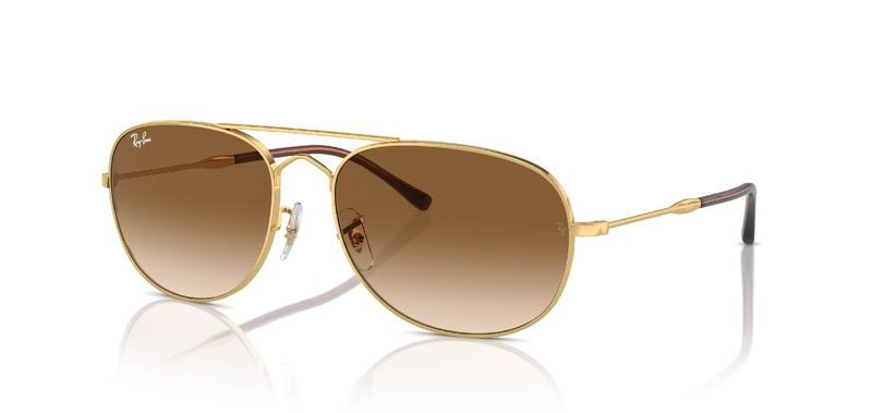 Ray-Ban Oval Sunglasses 0RB3735 Gold for Unisex