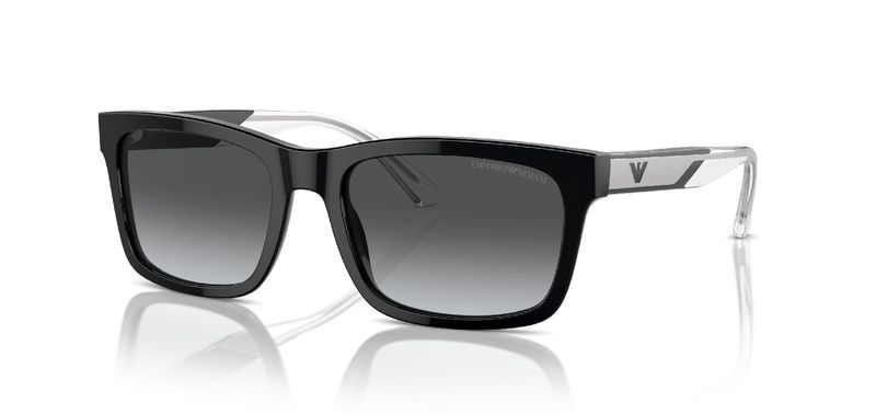 Emporio Armani Rectangle Sunglasses 0EA4224 Black for Man