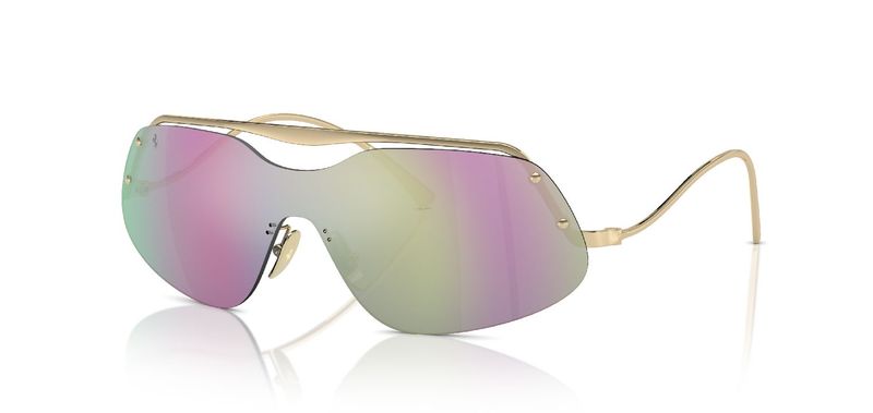 Ferrari Cavallino Rectangle Sunglasses 0FH1007 Gold for Unisex