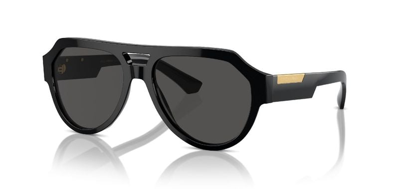 Dolce & Gabbana Aviator Sunglasses 0DG4466 Black for Man