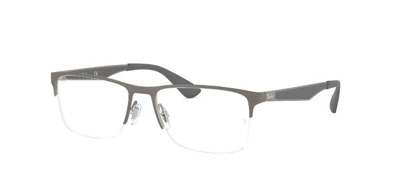 Ray-Ban Rechteckig Brillen 0RX6335 Grau für Damen/Herren