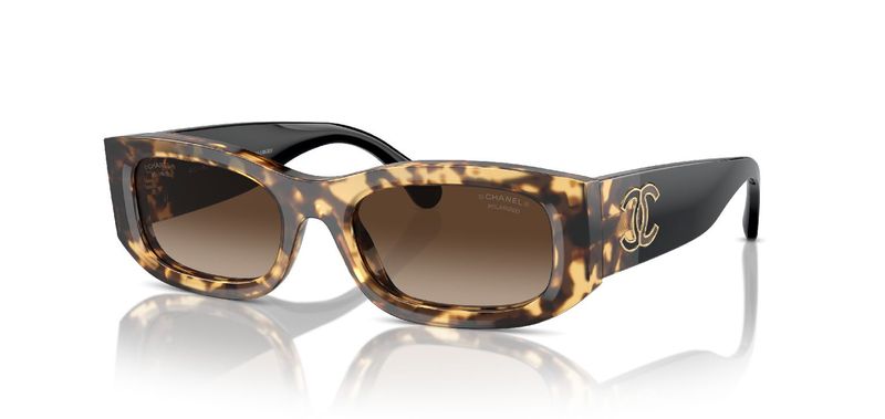 Chanel Rechteckig Sonnenbrillen 0CH5525 Schildpatt für Damen