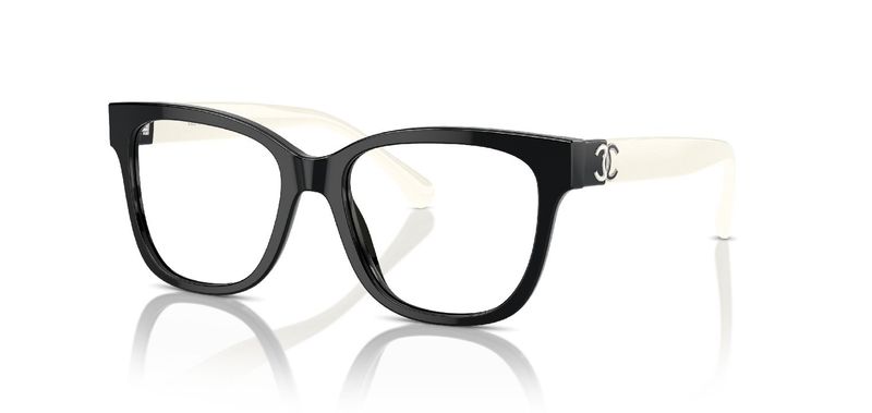 Chanel Rectangle Eyeglasses 0CH3472 Black for Woman