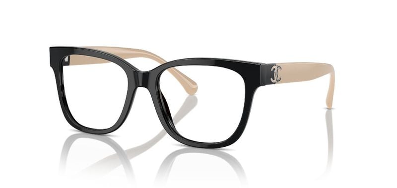 Chanel Rectangle Eyeglasses 0CH3472 Black for Woman