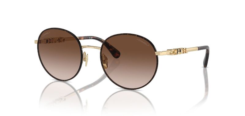 Chanel Oval Sonnenbrillen 0CH4282 Gold für Dame