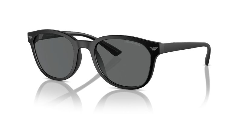 Emporio Armani Round Sunglasses 0EA4225U Black for Man