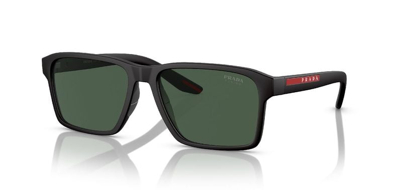 Prada Linea Rossa Rectangle Sunglasses 0PS 05YS Black for Man