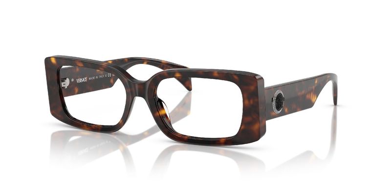 Versace Rechteckig Brillen 0VE3362U Schildpatt für Damen