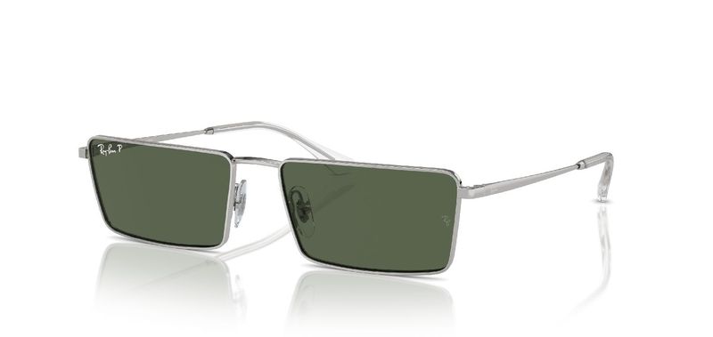 Ray-Ban Rectangle Sunglasses 0RB3741 Silver for Unisex