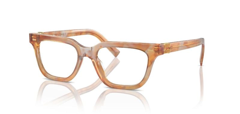 Lunettes de vue Miu Miu Rectangle 0MU 07XV Beige pour Femme