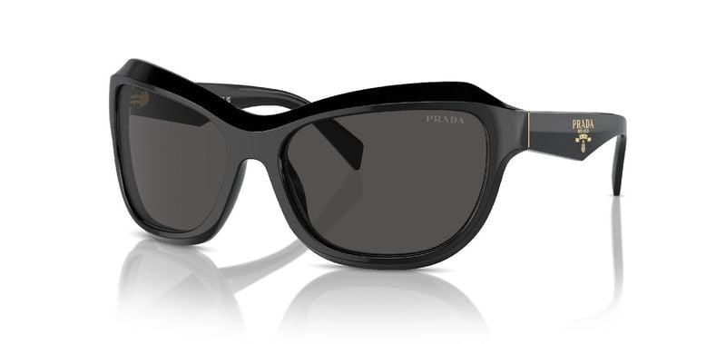 Prada Schmetterling Sonnenbrillen 0PR A27S Schwarz für Damen