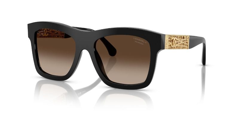 Lunettes de soleil Chanel Rectangle 0CH5533 Noir pour Femme