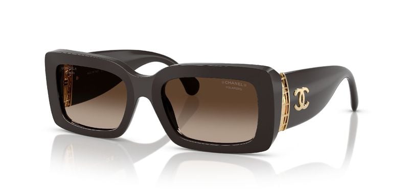 Lunettes de soleil Chanel Rectangle 0CH5534 Marron pour Femme