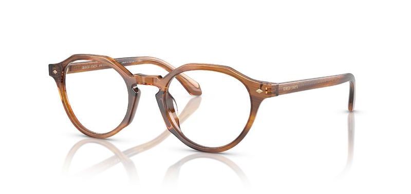 Giorgio Armani Rund Brillen 0AR7264U Beige für Herren