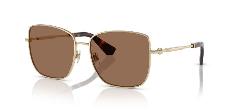 Lunettes de soleil Burberry Carré 0BE3158 Doré pour Femme