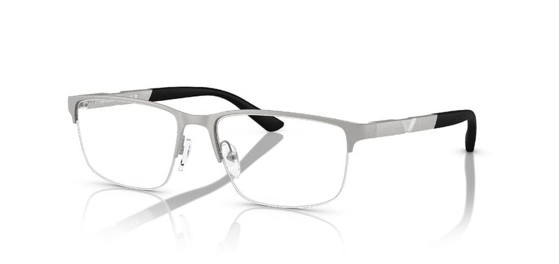 Emporio Armani Rectangle Eyeglasses 0EA1164 Silver for Man