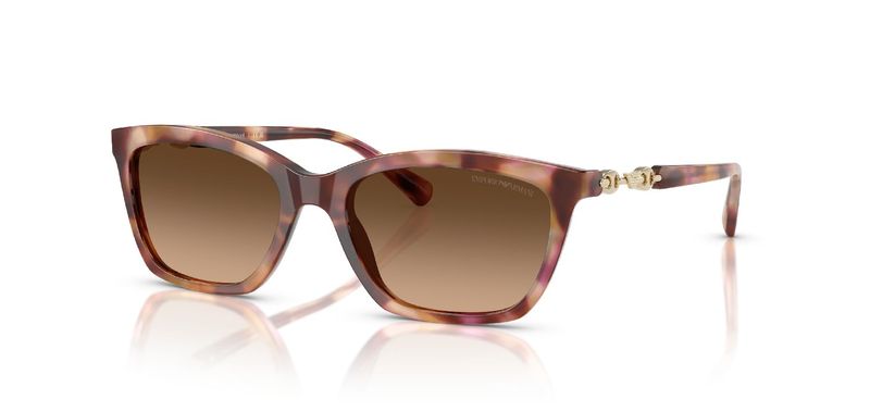 Lunettes de soleil Emporio Armani Papillon 0EA4238 Rouge pour Femme