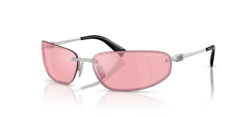 Miu Miu Oval Sunglasses 0MU A50S Silver for Woman