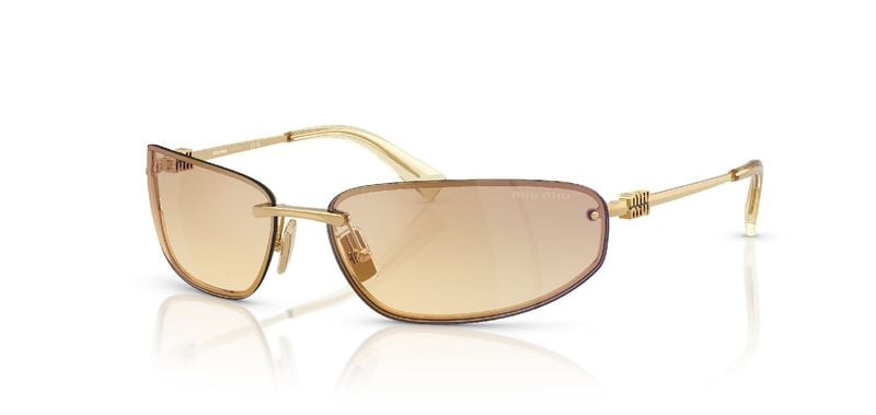 Miu Miu Oval Sunglasses 0MU A50S Gold for Woman