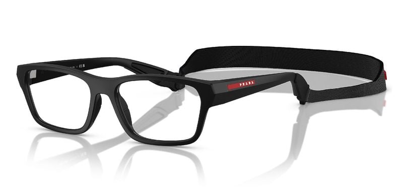 Prada Linea Rossa Quadratisch Brillen 0PS 03RV Schwarz für Herren