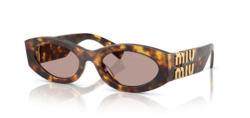 Miu Miu Oval Sunglasses 0MU 11WS Tortoise shell for Woman