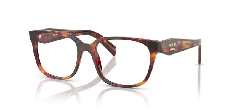 Lunettes de vue Prada Rectangle 0PR 17ZV Havana pour Femme