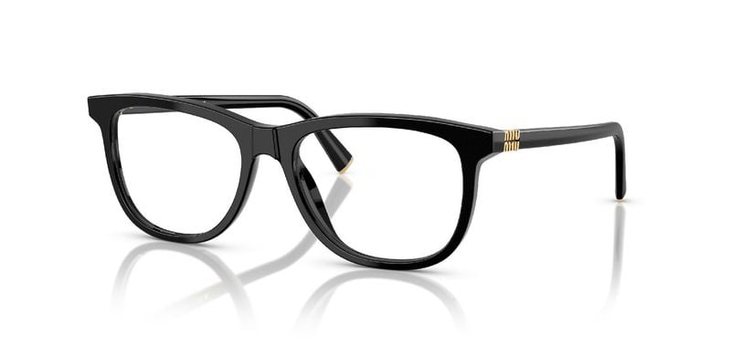 Miu Miu Round Eyeglasses 0MU 01WV Black for Woman