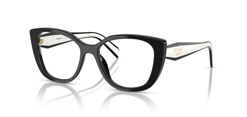 Lunettes de vue Prada Papillon 0PR B04V Noir pour Femme
