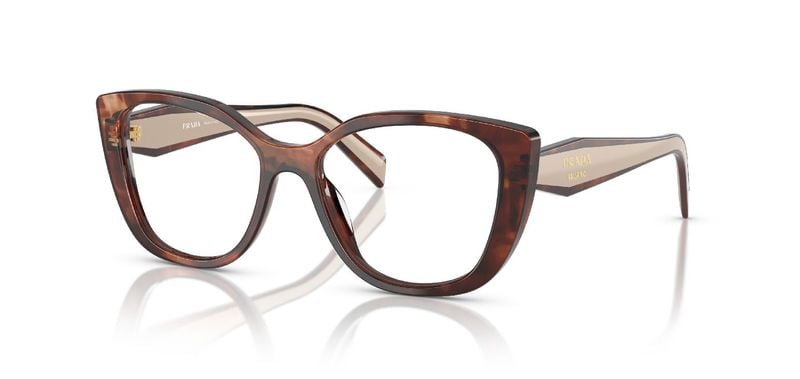 Prada Schmetterling Brillen 0PR B04V Havana für Damen