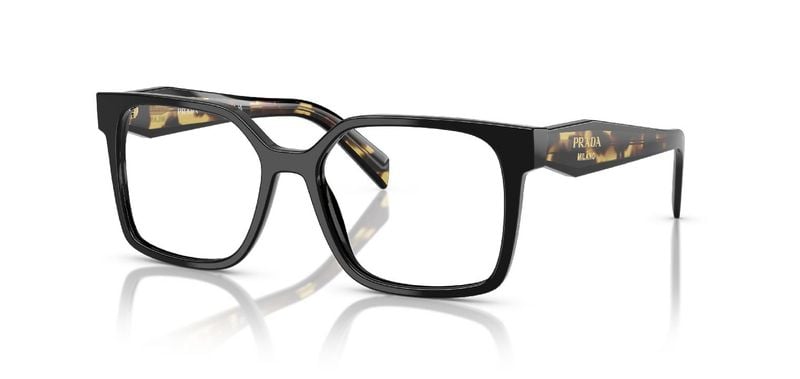 Prada Rectangle Eyeglasses 0PR B03V Black for Woman