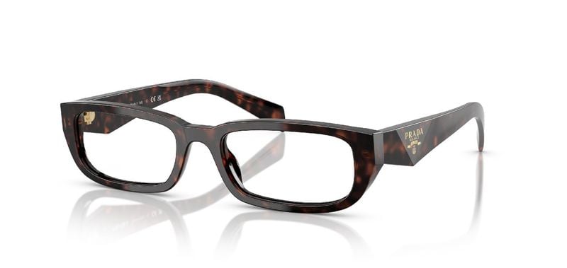 Lunettes de vue Prada Rectangle 0PR B05V Havana pour Femme