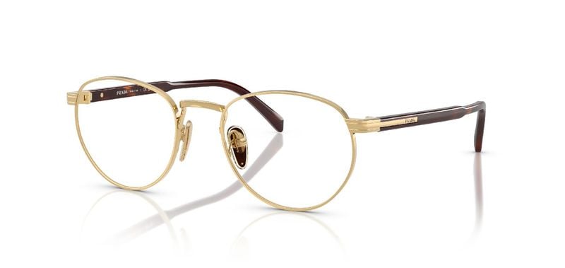Prada Round Eyeglasses 0PR B52V Gold for Man