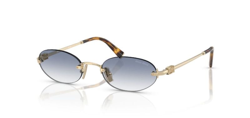 Miu Miu Oval Sunglasses 0MU A54S Gold for Woman