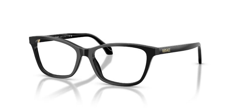 Versace Rectangle Eyeglasses 0VE3375 Black for Woman