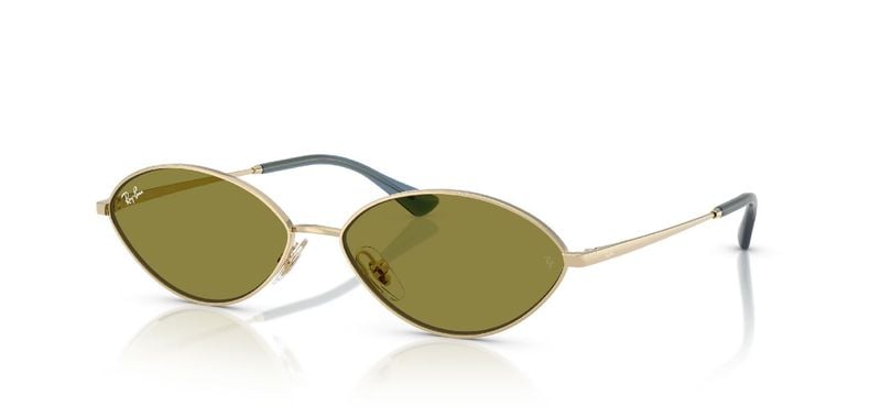 Ray-Ban Oval Sunglasses 0RB3757 Gold for Unisex