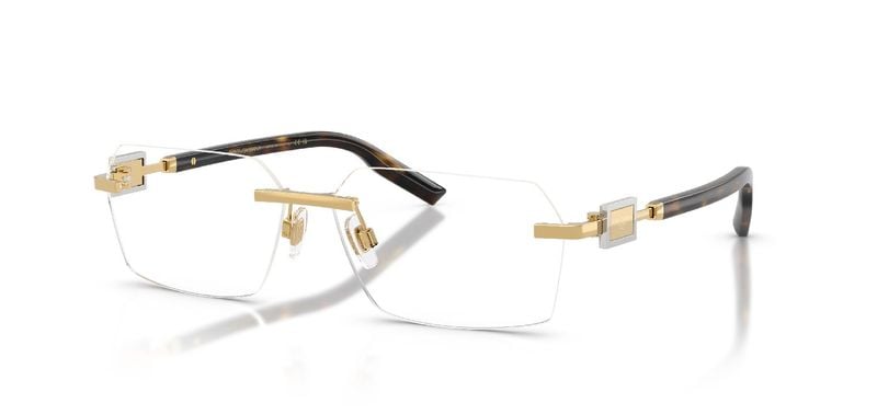Dolce & Gabbana Rechteckig Brillen 0DG1361 Gold für Herren