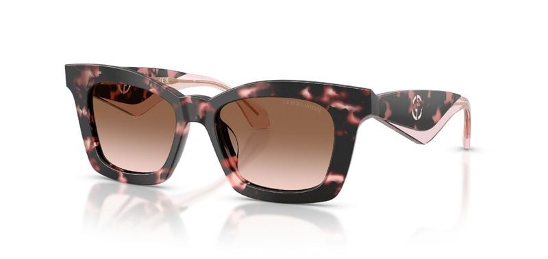 Lunettes de soleil Giorgio Armani Papillon 0AR8235U Havana pour Femme