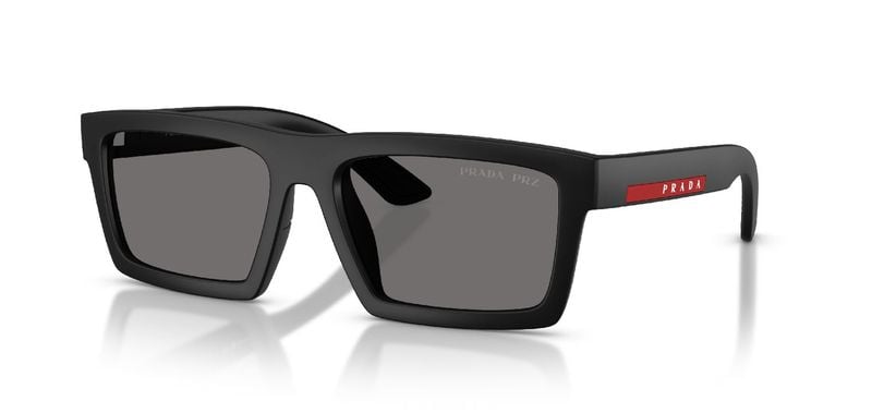 Prada Linea Rossa Rectangle Sunglasses 0PS A07S Black for Man